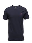 Custom Slim Fit Jersey Crewneck T-Shirt Tops T-shirts Short-sleeved Navy Polo Ralph Lauren
