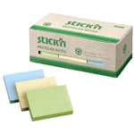 Notisblock 38x51mm 100 Blad Sorterat 12 Pack