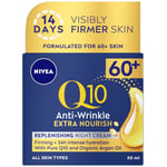 Nivea Q10 60+ Anti-Wrinkle Replenishing Night Cream for Mature Skin 50ml