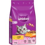 Ekonomipack: Whiskas torrfoder - 1+ Kyckling (2 x 3,8 kg)