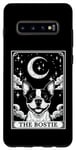 Coque pour Galaxy S10+ Carte de tarot vintage croissant de lune Boston Terrier Chien Maman
