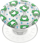PopSockets: Plant-Based Phone Grip with Expanding Kickstand, Eco-Friendly Pop Socket for Phone - Translucent 8 Bit Frogs