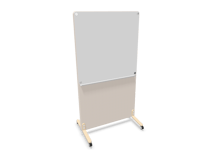 Götessons Golvskärm med whiteboard på hjul 2 storlekar | Sketch 1000 x 1800 mm Vit