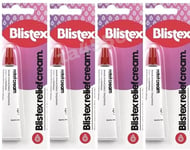 4x Blistex Lip Relief Cream Cold Sores Chapped Sore Cracked Lips 5g Balm Care