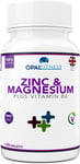Zinc and Magnesium Tablets Supplement with Added Vitamin B6 by Opal Fitness - S