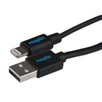 Maplin Premium Lightning to USB-A Cable Black, 0.5m, Apple MFI Certified, for all iPhones 14, 13, 12, 11, SE, iPad Air/Mini (2019), iPad (up to 2021), Airpods (Lightning Case)