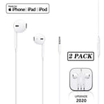 【2Pack】For iPhone Earphone with 3.5mm Headphone Plug,Earphones Headset with Mic Call+Volume Control for iPhone 6 Earbuds Compatible with iPhone 6s/6plus/6/5s,Android,PC