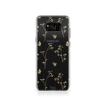 Samsung Galaxy S7 Edge Tirita Clear Soft TPU Rubber Gel Phone Case PRINTED GLITTER, NO REAL GLITTER Marble Gold Pink Charcoal Floral Flowers