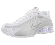 Nike Nike Shox R4, Women’s Track & Field Shoes, Multicolour (White/White/Metallic Silver/Max Orange 000), 8 UK (42.5 EU)