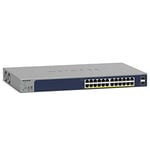 NETGEAR (GS724TPPV3) Smart Switch Web manageable Gigabit PoE 26 Ports - Manageable dans Le Cloud , 24 Ports PoE+ 380 W, 2 Ports SFP 1 Gigabit, Bureau ou en Rack, et Protection à Vie limitée