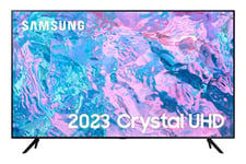 Samsung 43 Inch CU7100 UHD HDR Smart TV (2023) - 4K Crystal Processor, Adaptive Sound Audio, PurColour, Built In Gaming TV Hub, Streaming & Video Call Apps And Image Contrast Enhancer