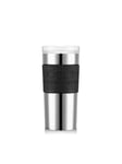 TRAVEL MUG Mug de voyage isotherme en inox double paroi, couvercle à vis hermétique, 0.35 l