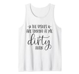 Mens Dirty Dishes Stare-Down Kitchen Humor Humorous Present Tank Top