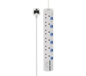 LOGIK L6W4SU18 Surge Protected 6-Socket Extension Lead with USB - 4 m