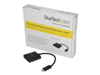 StarTech.com USB C till DisplayPort-adapter med USB Power Delivery - 4K 60 Hz - DisplayPort-adapter - 24 pin USB-C (hane) till DisplayPort, USB-C (enbart ström) (hona) - Displayport 1.2/Thunderbolt 3 - USB Power Delivery (60W), 4K60 Hz (4096 x 2160) stöd - svart