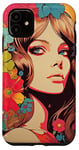 Coque pour iPhone 11 Femme Années 70 Design Art Rétro-Nostalgie Culture Pop