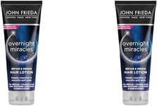 2X John Frieda Overnight Miracles Repair & Renew Leave In Lotion Hair Mask 100ml