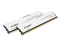 HyperX FURY - DDR3 - kit - 8 Go: 2 x 4 Go - DIMM 240 broches - 1600 MHz / PC3-12800 - CL10 - 1.5 V - mémoire sans tampon - non ECC - blanc