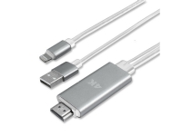 4smarts Lightning to HDMI cable, Silver, Apple 30-pin, 1,8 m, Hankoppling, Hankoppling, Rak