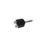 velleman Double rca femelle vers jack male 6.35mm stereo (CAA35)