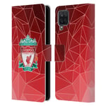 Head Case Designs Officially Licensed Liverpool Football Club Geometric Crest & Liverbird 2 Leather Book Wallet Case Cover Compatible With Samsung Galaxy A12 (2020)