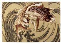 BOLD monkey THE LEGEND OF KOI CARPET, 160X230, Beige/Oransje Rød