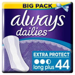 3 boxes Always Dailies Daily Protect Panty Liners Long Plus 48 liners