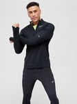 Nike Run Dry Fit Element Top 1/2 Zip Top - Black, Black, Size 2Xl, Men