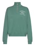 Coastal Logo Fleece Quarter-Zip Pullover Tops Sweat-shirts & Hoodies Sweat-shirts Green Polo Ralph Lauren