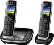 KX-TGJ322EB Twin Handset Cordless Home Phone with Nuisance Call Blocker and LCD