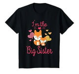Youth I'm The Big Sister Cute Foxes - Promoted to Big Sister T-Shirt