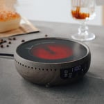Radiateurs électriques en céramique 220V,cafetière à thé moka,four de chauffage,poêle à thé électrique,température réglable,1100W - Type Black wood grain-EU plug