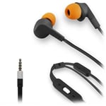 Muvit Ear Phones - Black/Orange, Size One