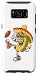 Coque pour Galaxy S8 Taco Football Fiesta Cinco De Mayo Motif Jour de Jeu Amusant