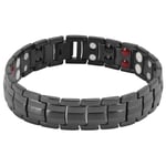 Mode för män Magnetiskt armband Trötthetslindring Minska smärta Hälsovård Magnetiskt armband Svart