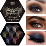 TINTARK Black Eyeshadow Palette Makeup, Dark Brown Smokey Eye Shadow Pallets for