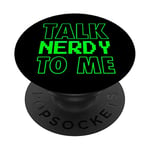 Talk Nerdy To Me Hacker Programmer Pixel Vintage Retro Gamer PopSockets PopGrip: Swappable Grip for Phones & Tablets