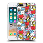 Head Case Designs Officially Licensed BT21 Line Friends Colourful Basic Patterns Soft Gel Case Compatible With Apple iPhone 7 Plus/iPhone 8 Plus