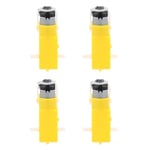 Lot de 4 moteurs TT a engrenages a double arbre, pilote electrique a engrenages DC 3-12 V pour voiture intelligente, jouet robot a monter soi-meme