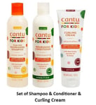 Cantu Care for Kids Set Of Nourishing Shampoo & Conditioner & Curling Cream
