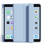 Wembem pour iPad 10,9" (Air 5ème et 4ème génération) avec Porte-Stylo, Coque Intelligente avec Mise en Veille/réveil Automatique, légère (Bleu Ciel)