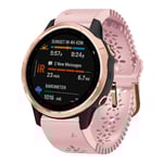 Garmin Fenix 6S Silikon Klockarmband med Spetsdeisgn - Rosa