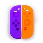 Switch Joycon Poignée Étui En Silicone Nintendo Switch Étui En Silicone Housse De Protection-Gns Violet Orange-Joy1104