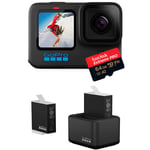 GoPro Hero 10 Black + SanDisk microSDXC 64GB + Dual Battery Charger Kit