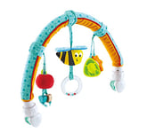 Hape E0023 Garden Friends Arch, Infant Cot Play Set, Stroller and Car Seat Pram Toy, Turquoise
