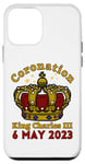 Coque pour iPhone 12 mini CR III King Charles Coronation May 2023 British Royal Family