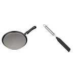 KitchenCraft Non Stick Pancake Pan with Printed Recipe, Aluminium, 24 cm & Professional Plastic Spatula/Palette Knife with Stainless Steel Handle, 33 cm
