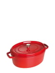 La Cocotte - Oval Cast Iron Home Kitchen Pots & Pans Casserole Dishes Red STAUB