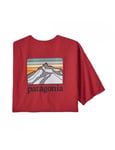 Patagonia Line Logo Ridge Pocket Responsibili-Tee - Sumac Red Colour: Sumac Red, Size: X Large