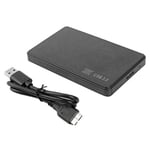 Multibao 2.5" Hard Drive Enclosure SATA HDD/SSD Caddy Case To USB 3.0 For LAPTOP DVR External Black Enclosure Box